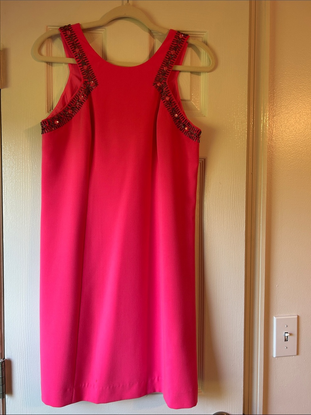 Lilly Pulitzer Beaded Hot Pink Sleeveless Mini Dress Size 2